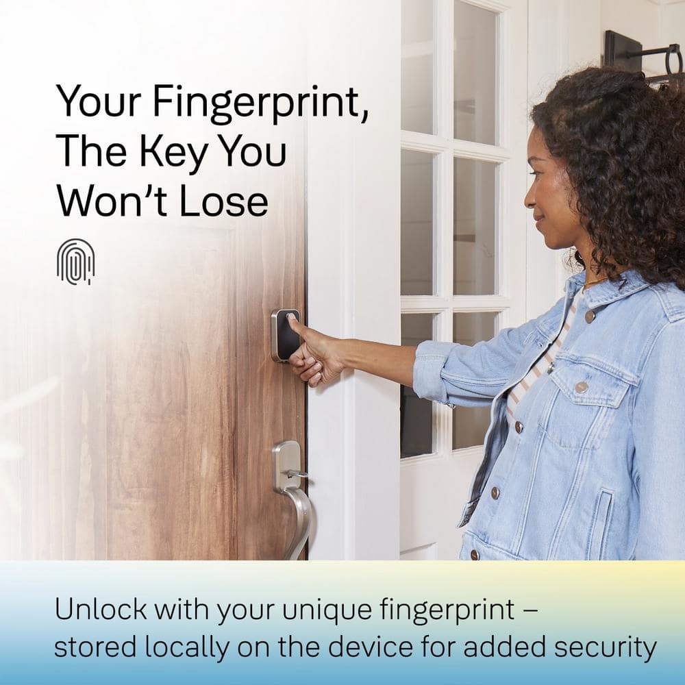 Satin Nickel Smart Keyless Entry Deadbolt with Wi-Fi and Bluetooth