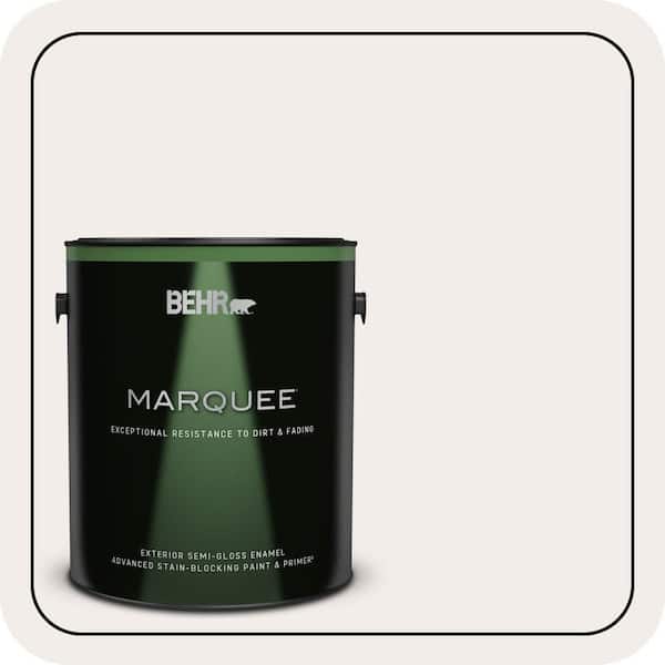 BEHR MARQUEE 1 gal. #RD-W10 New House White Semi-Gloss Enamel Exterior Paint & Primer