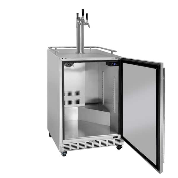 Digital Commercial Outdoor Full Size Beer Keg Dispenser with X-CLUSIVE Triple Tap Commercial Direct Draw Kit