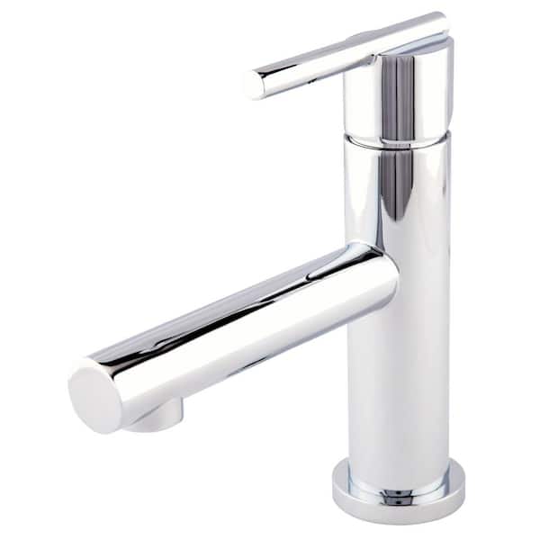 Gerber Parma Single Handle Single Hole Mount Bathroom Faucet with Metal Touch Down Drain and Deck Plate in Chrome