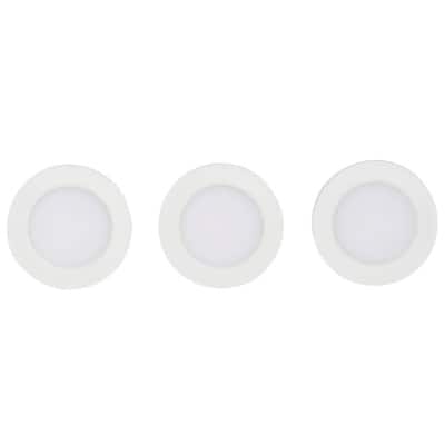 3-Light LED White Puck Light Kit