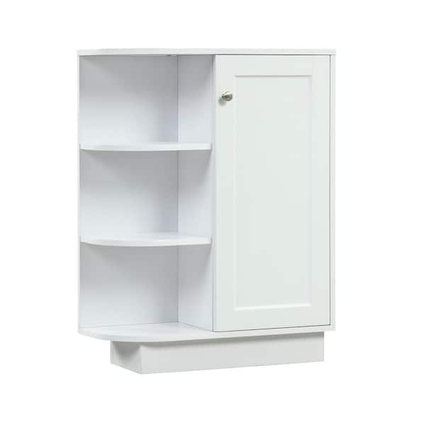 Unbranded 23.6 in. W x 9.7 in. D x 31.3 in. H Open Style Shelf Cabinet with Adjustable Plates Bathroom Cabinet in White