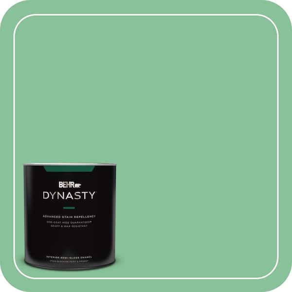 BEHR DYNASTY 1 qt. #MQ6-40 Country Weekend One-Coat Hide Semi-Gloss Enamel Interior Stain-Blocking Paint and Primer