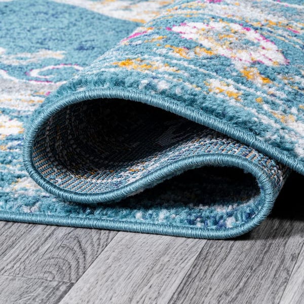 Mud Room Rug - Sunbrella Blue Trangle – Maine Cottage