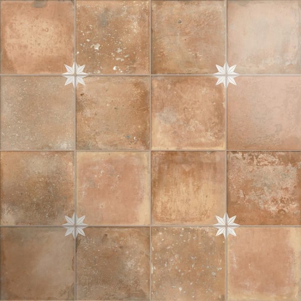 Kings Nonna with White Star 18 in. x 18 in. Porcelain Floor and Wall Tile (11.25 sq. ft. /Case)