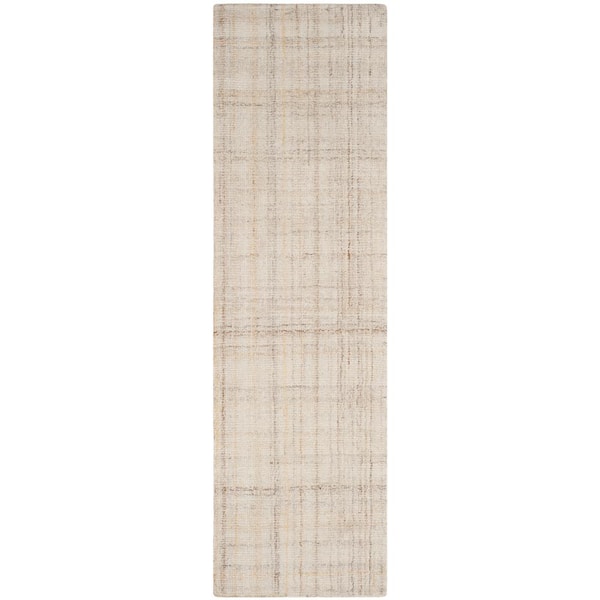 SAFAVIEH Abstract Ivory/Beige 2 ft. x 12 ft. Striped Runner Rug