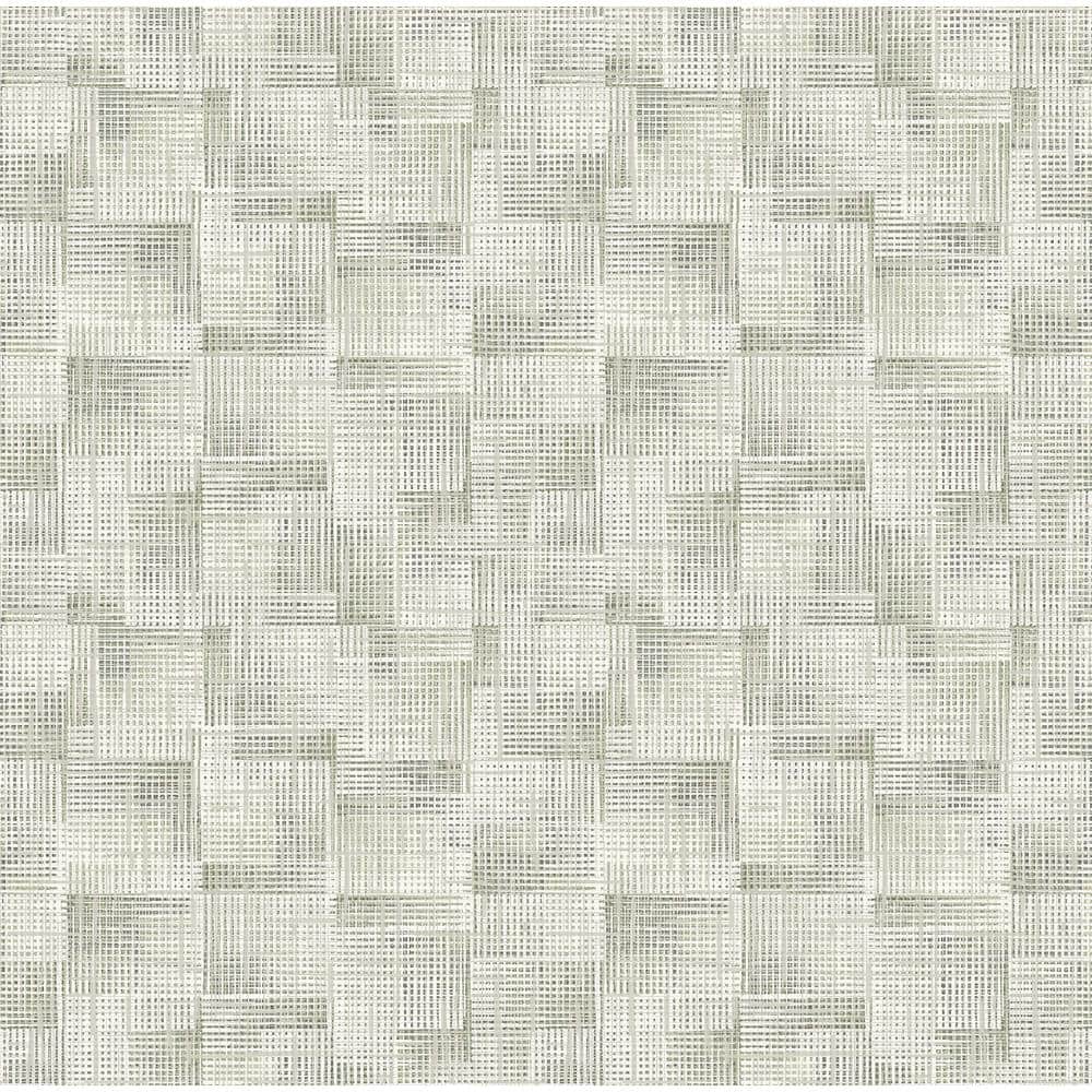 Sage and Grey Geometric Vinyl Wallpaper