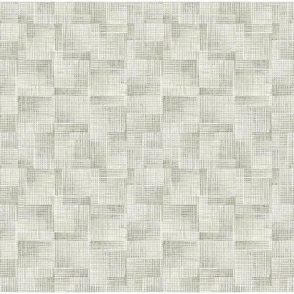 A-Street Prints Ting Sage Abstract Woven Wallpaper Border Sample