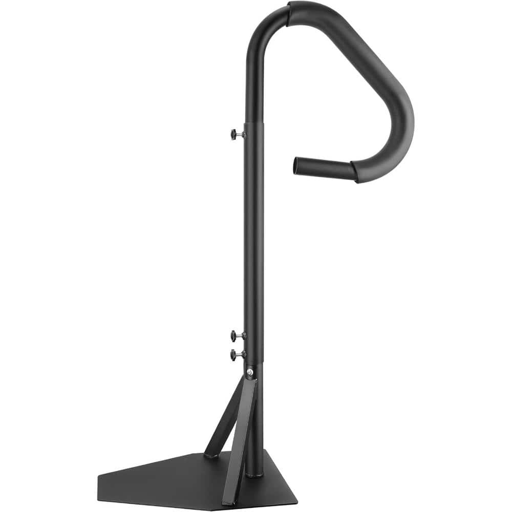 Hot Tub Handrail, 360° Rotating Aluminum Spa Side Rail, 48-63 In. Adjustable Height, Slide-under Base, Indoor/outdoor