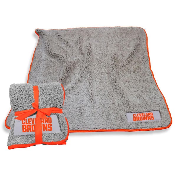 logobrands Cleveland Browns Oatmeal Frosty Fleece Throw