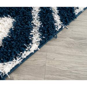 Laylin Navy 4 ft. x 6 ft. Shag Area Rug