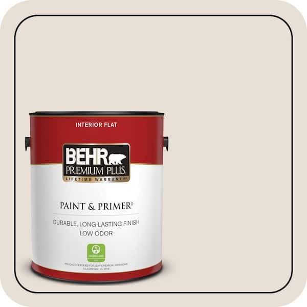 BEHR PREMIUM PLUS 1 gal. #PPU2-04 Pale Cashmere Flat Low Odor Interior Paint & Primer