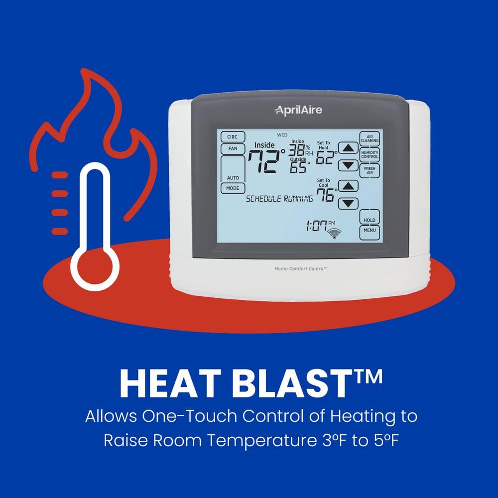 Aprilaire 8910W Wi-Fi Programmable Touchscreen Thermostat with IAQ Control