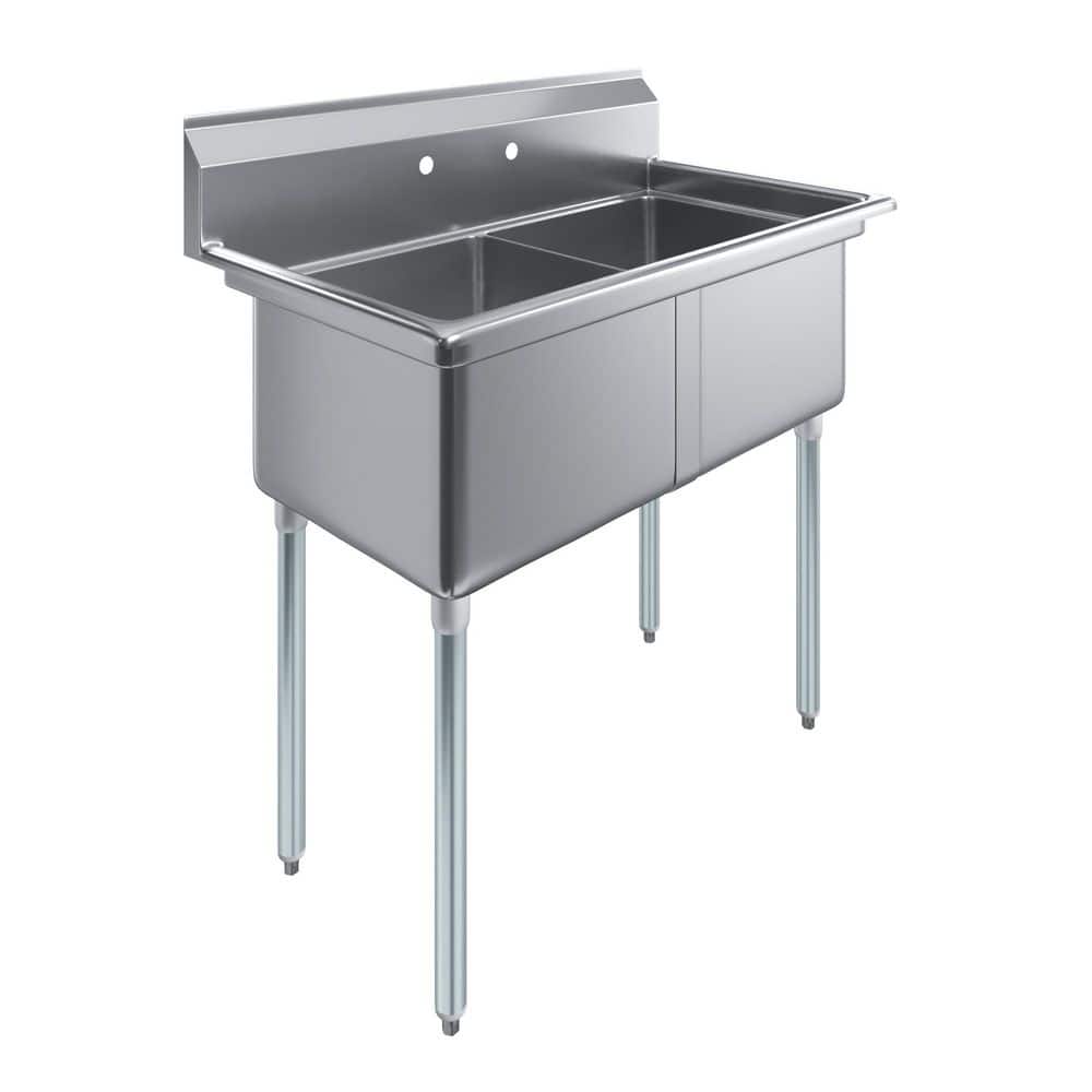41 in. x 23.5 in. Stainless steel 2-Compartment Sink with 18 in. x 18 in. Bowls price history on PriceWatchPro