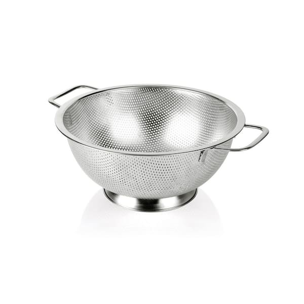 3 qt. Stainless Steel Colander and Strainer with Dishwasher Safe for Kitchen Food (1-Pack)