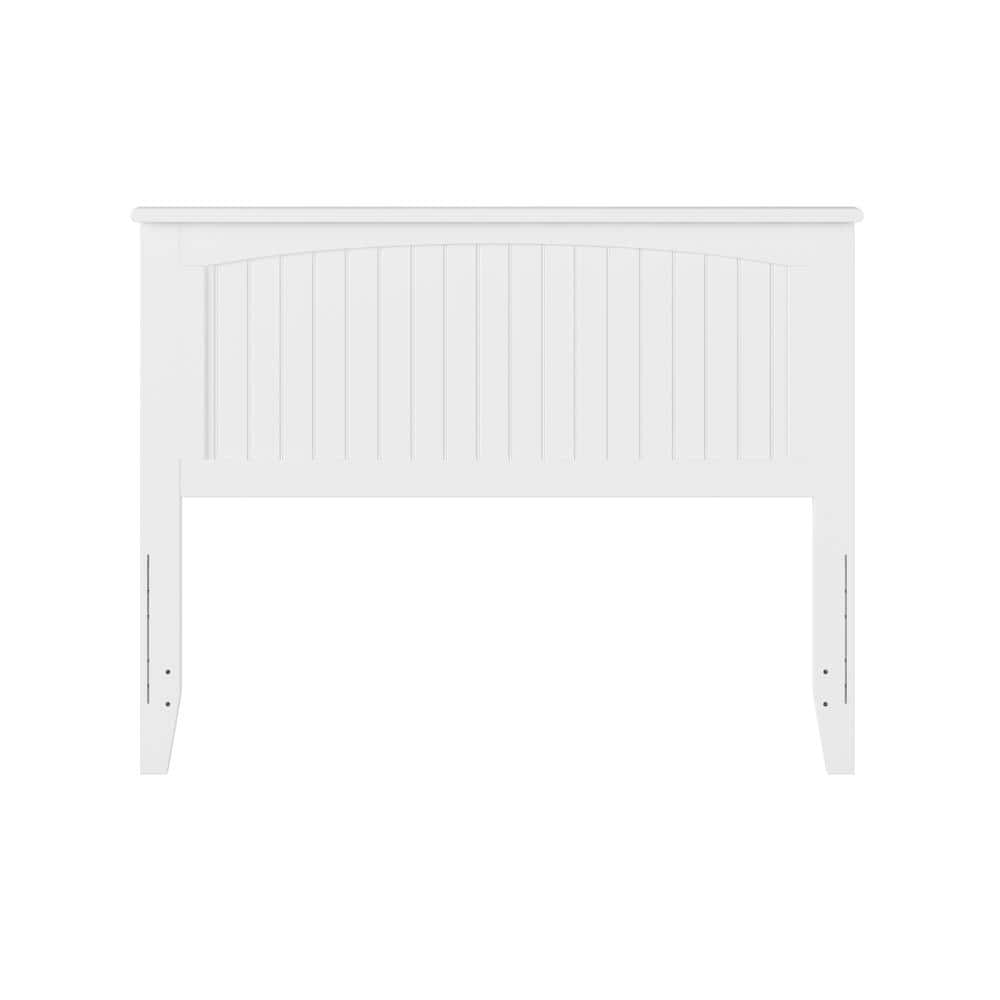 Nantucket White Full Solid Wood Headboard with USB Charger