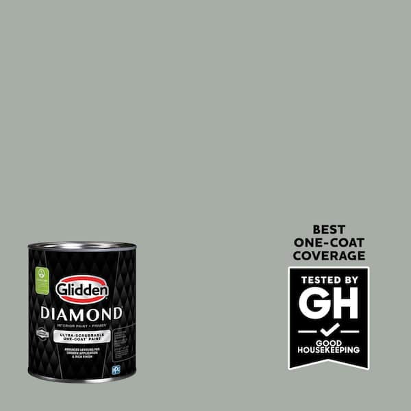 Glidden Diamond 1 qt. PPG1033-4 Light Drizzle Semi-Gloss Interior Paint with Primer