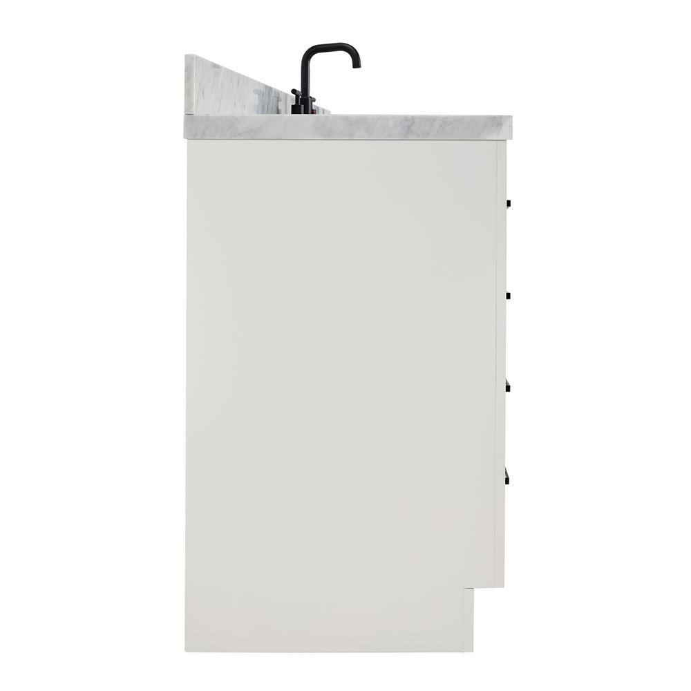 Hepburn 67" White Marble Top Freestanding Single Vanity