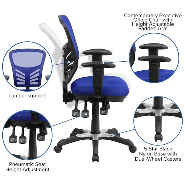 Executive Swivel Office Chair with Mesh Padded Seat Black - Flash Furniture