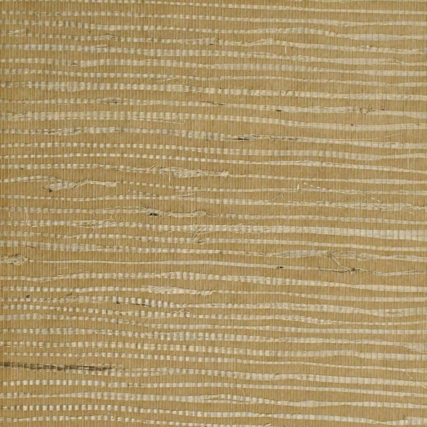 The Wallpaper Company 8 in. x 10 in. Khaki Textured Grasscloth Wallpaper Sample-DISCONTINUED