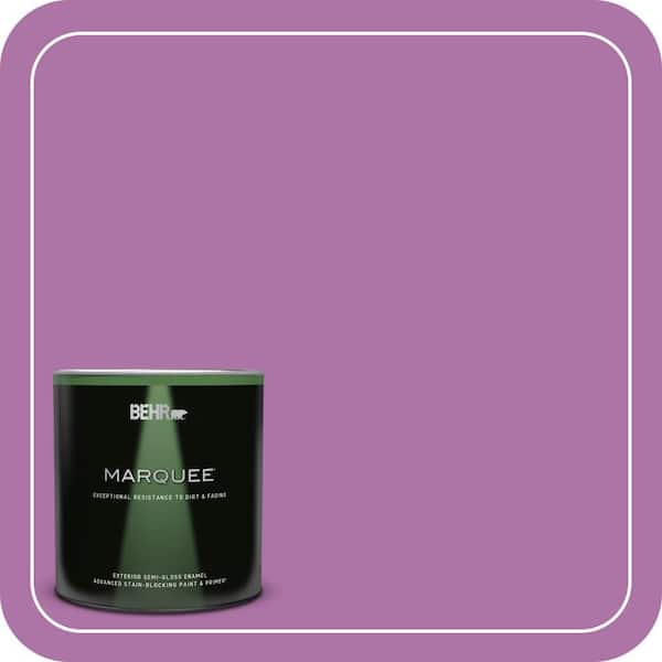 BEHR MARQUEE 1 qt. #670B-6 Orchid Kiss Semi-Gloss Enamel Exterior Paint & Primer