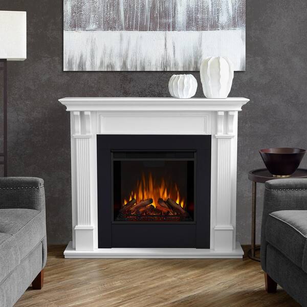 Real Flame Ashley 48 in. Electric Fireplace in White
