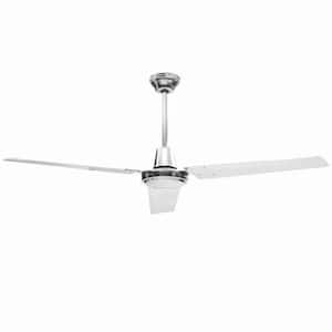 Jax Industrial-Style 56 in. Brushed Nickel Ceiling Fan with Wall Control
