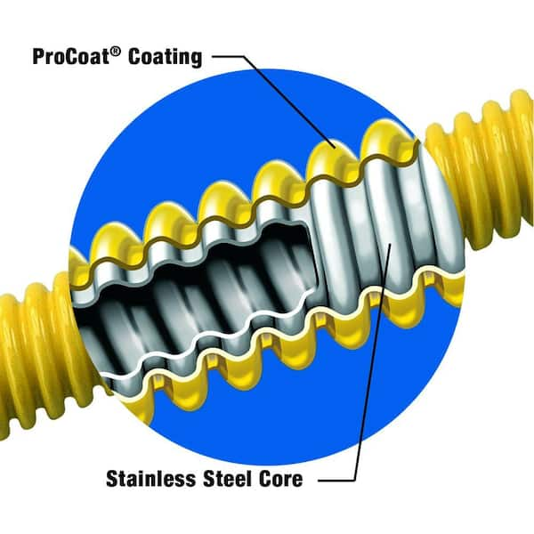 Brasscraft Procoat 3 4 In Fip X 3 4 In Mip X 36 In Stainless Steel Gas Connector 7 8 In Od 255 900 Btu Cssb21 36 X The Home Depot