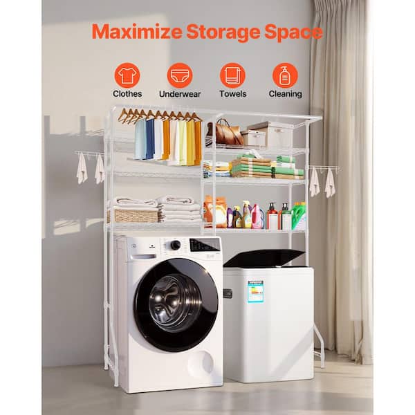 SKYSHALO Over Washer and Dryer Storage Shelves, 6 Tiers Laundry