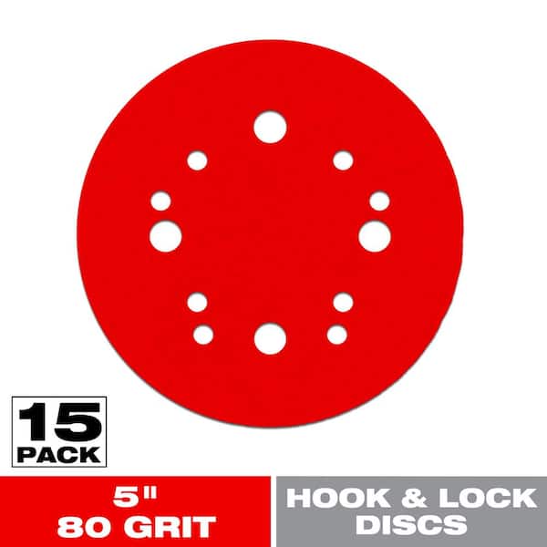 DIABLO 5 in. 80-Grit Hook and Lock ROS Sanding Discs