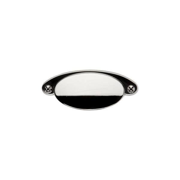 Sumner Street Home Hardware Ovaline 3 in. Center-to-Center Polished Nickel Cup Pull