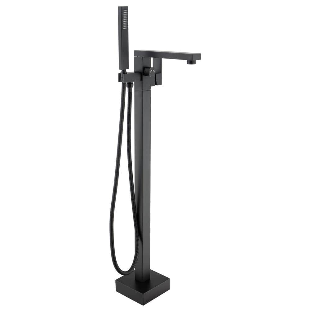 Single-Handle Freestanding Tub Faucet with Hand Shower in Matte Black price history on PriceWatchPro