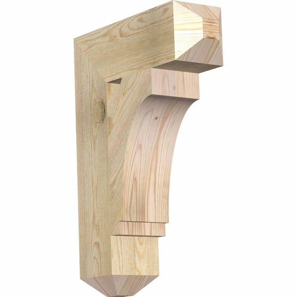 Ekena Millwork 6 in. x 28 in. x 20 in. Douglas Fir Imperial Craftsman Rough Sawn Bracket