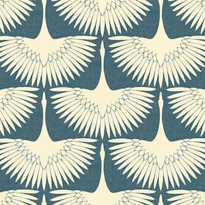 Genevieve Gorder Blue Peel and Stick Wallpaper (Sample