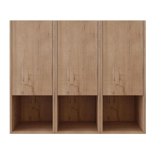 36 in. W x 10 in. D x 30 in. H Brown Imitative Oak Linen Cabinet