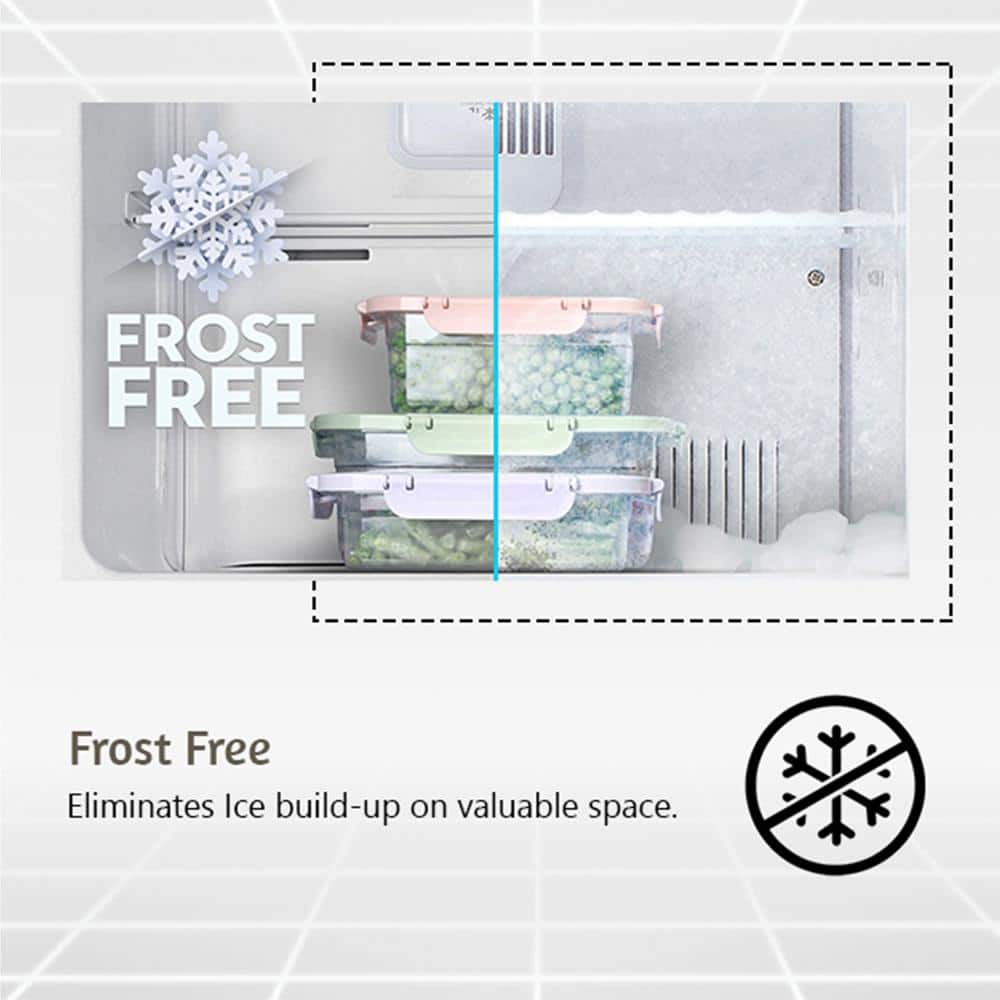 Black Retro Single Door Refrigerator with Frost Free Technology