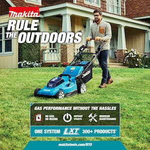 18-Volt X2 (36V) LXT Cordless 21 in. Commercial Lawn Mower Kit & 4 Batteries (5.0Ah) with bonus 18-Volt Blower & Charger