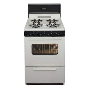 24 in. 2.97 cu. ft. Freestanding Gas Range in Biscuit