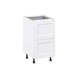 Mancos Bright White Shaker Assembled Base Kitchen Cabinet with Drawer (18 in. W x 34.5 in. H x 24 in. D)