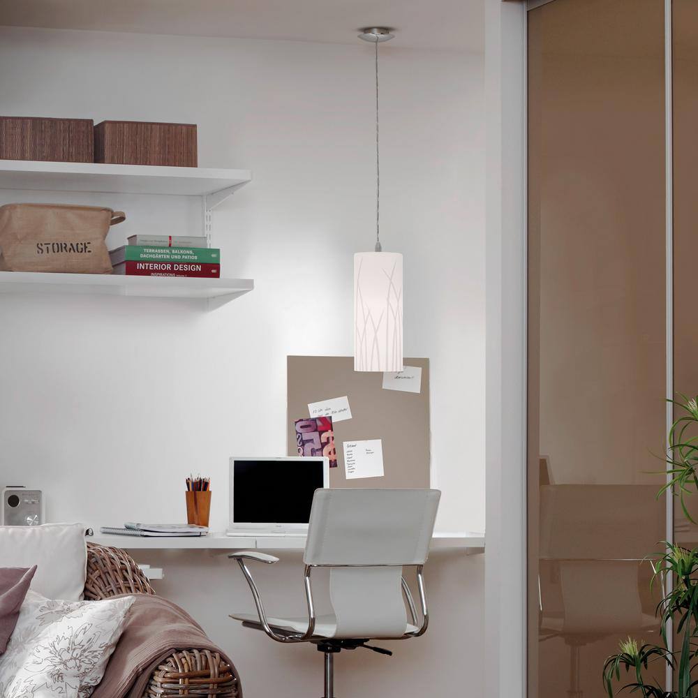 Rivato Chrome and Frosted Glass Mini Pendant Light