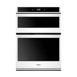 30 in. Electric Smart Wall Oven with Built-In Microwave and Touchscreen in White