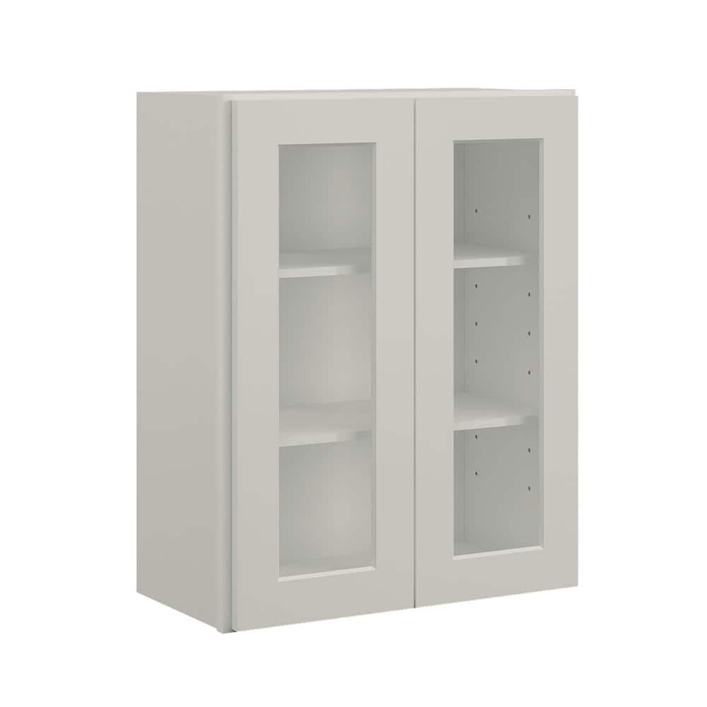24 in. W x 12 in. D x 30 in. H in Shaker Dove Plywood Ready to Assemble Wall Cabinets with Shelf without Glass price history on PriceWatchPro
