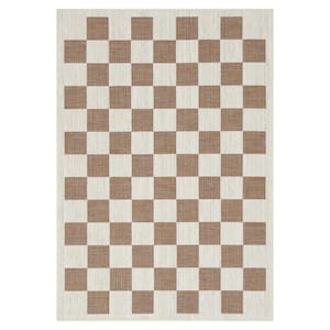 Daisy Brick and Ivory 10 ft. x 13 ft. Indoor/Outdoor Area Rug