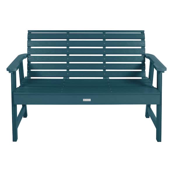 Highwood Weatherly 4 ft. 2-Person Nantucket Blue Recycled Plastic