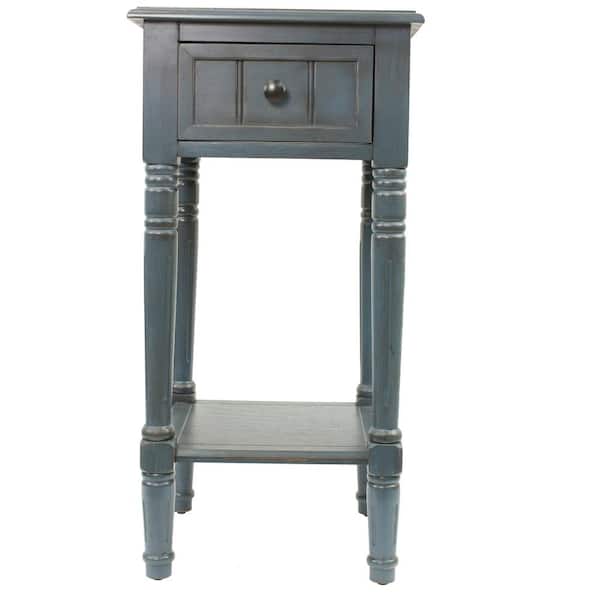 Decor Therapy Simplify Antique Navy 1-Drawer End Table