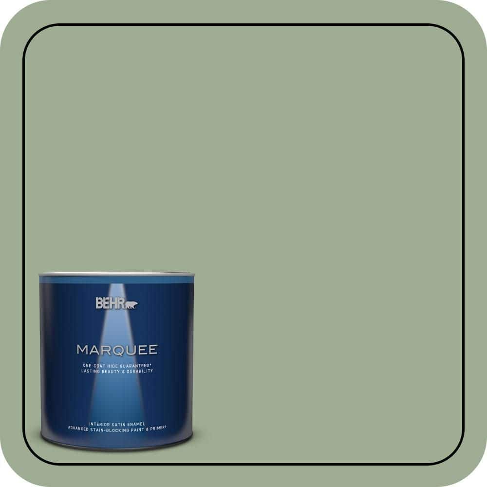 1 qt. #S390-4 Roof Top Garden One-Coat Hide Satin Enamel Interior Paint & Primer price history on PriceWatchPro