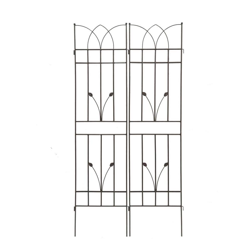 71 in. x 17.7 in. 2-Pack Metal Garden Trellis, Rustproof, Outdoor Trellis, 