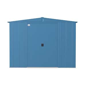 8 ft. x 7 ft. Blue Metal Storage Shed With Gable Style Roof 51 Sq. Ft.