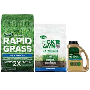 Turf Builder Grass Seed Annual Program Sun and Shade Mix for Small Lawns (Includes Rapid Grass, EZ Seed THICK'R LAWN)