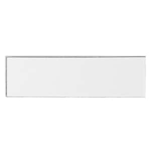 Forever White Straight Edge Subway 3 in. x 12 in. Glossy Metallic Glass Tile (4-Pack)